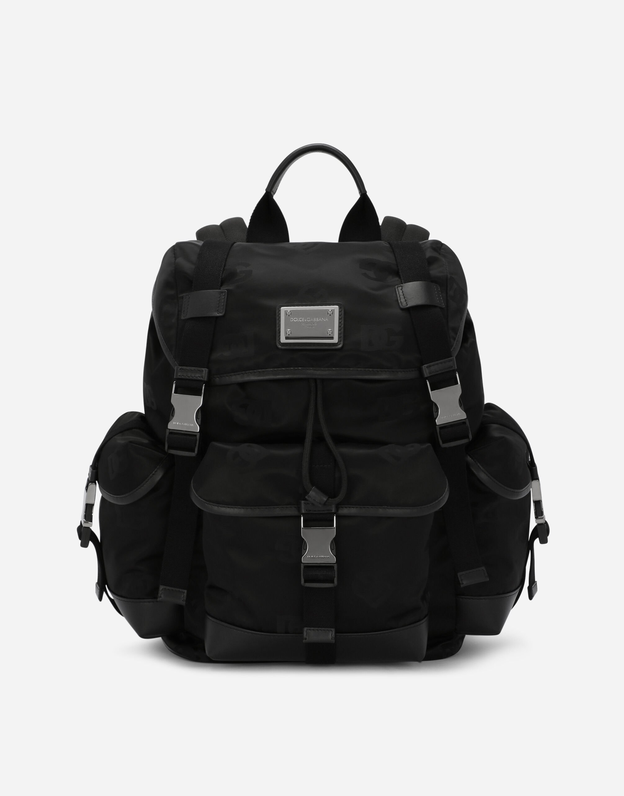 Dolce & Gabbana Nylon backpack with logo Black BM2336AG182