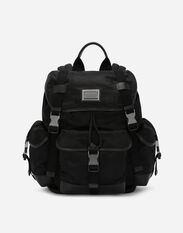 Dolce & Gabbana Nylon backpack with logo Black BM2295AG182