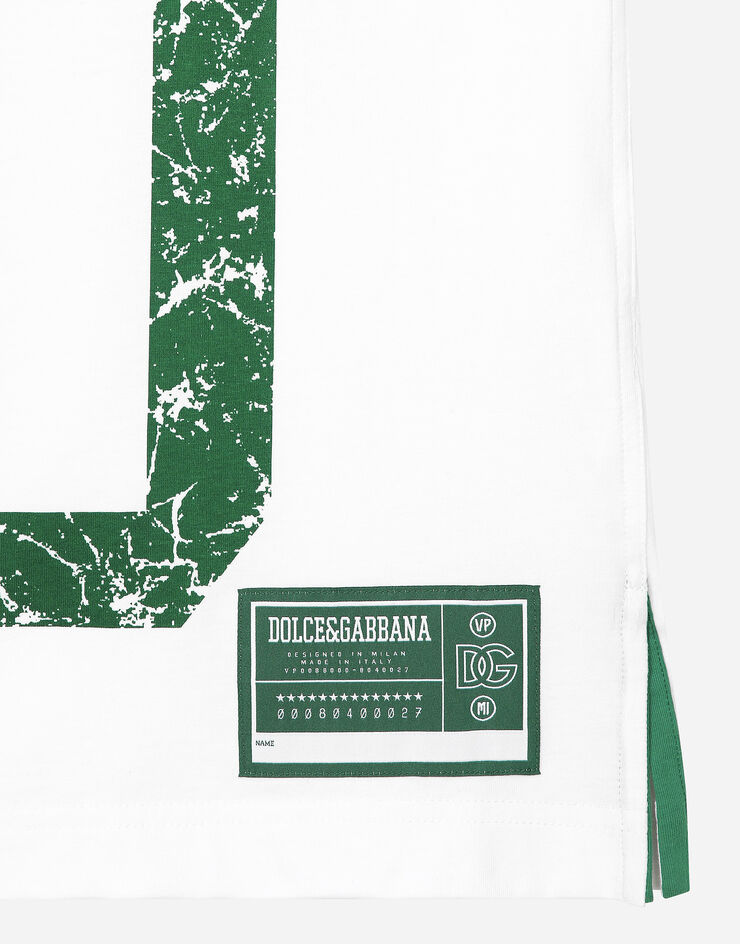 Dolce & Gabbana ロゴプリント コットン Tシャツ ホワイト G8RZ2ZG7NPB