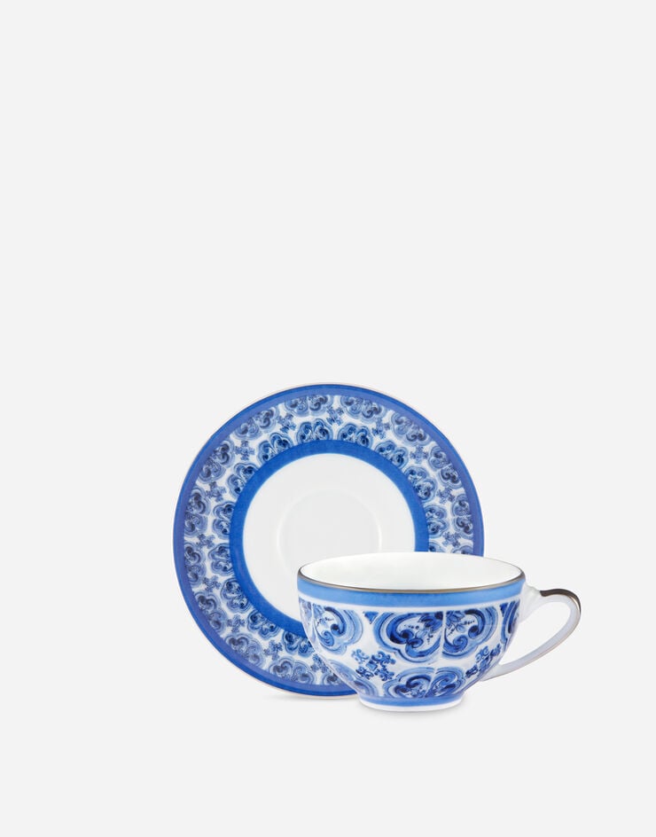 Dolce & Gabbana Gift Box With 2 Porcelain Espresso Cups With Saucers Multicolor TC0S19TCA88