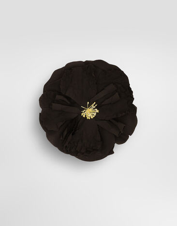 Dolce & Gabbana ブローチ ポプリンフラワー ブラウン GY008AGH869