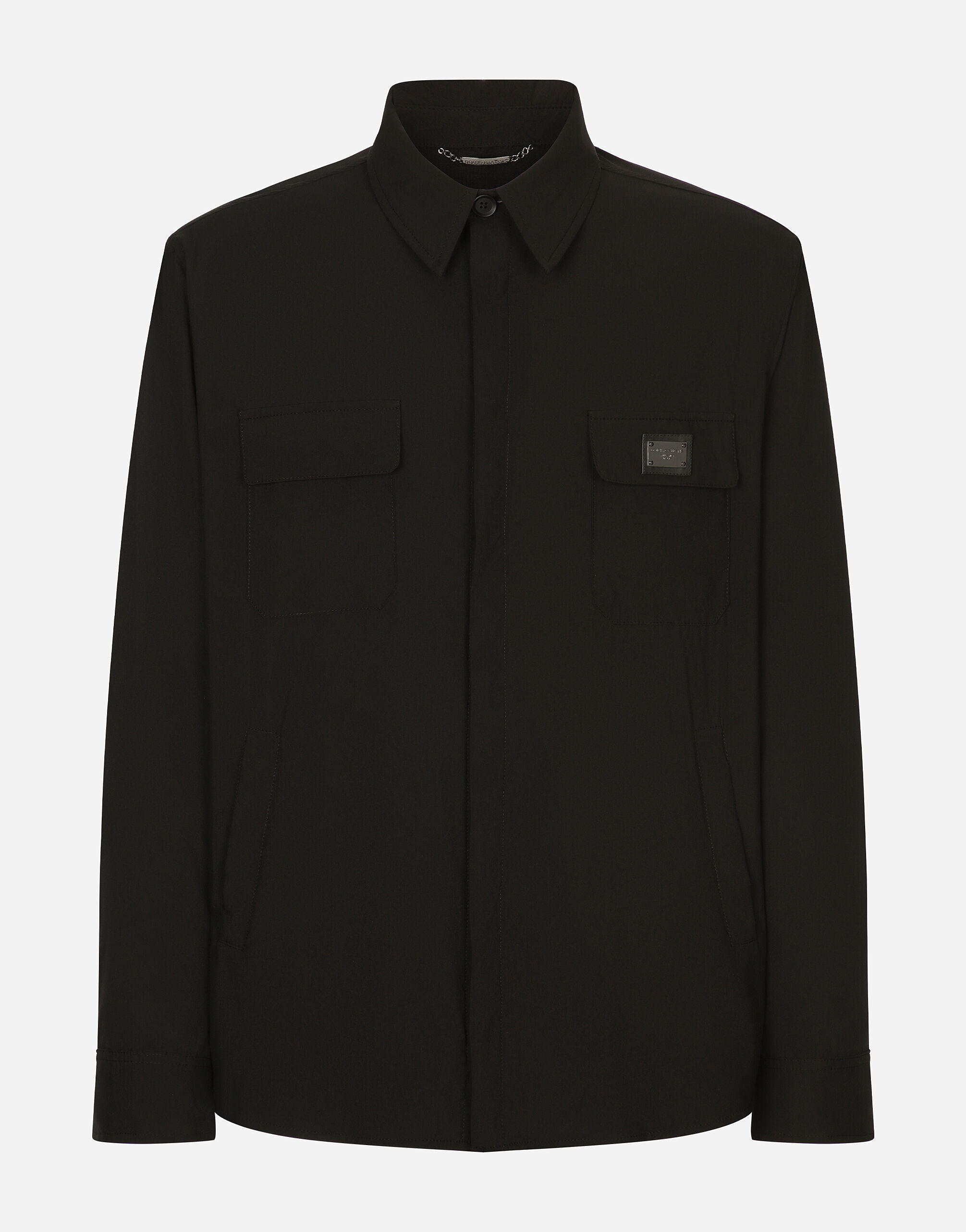 Dolce & Gabbana Рубашка из нейлона с фирменной пластинкой черный G036CTFUSXS