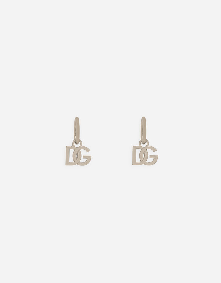 Dolce & Gabbana Pendientes a presión con logotipo DG Gris WEN5L3W1111