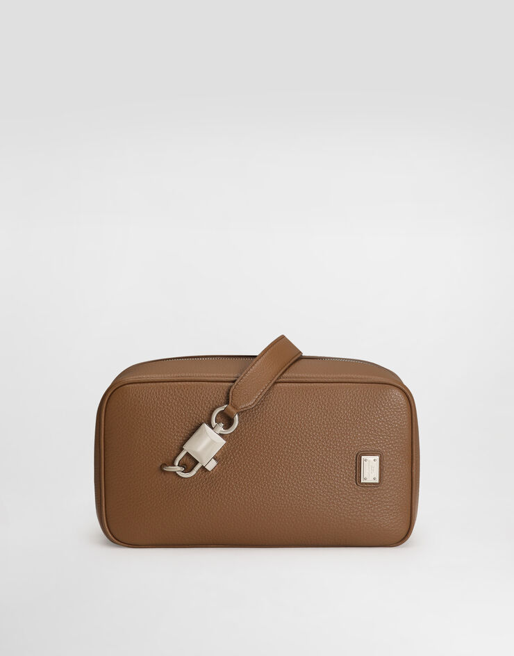 Dolce & Gabbana Lock calfskin handbag Brown BM2449A0370