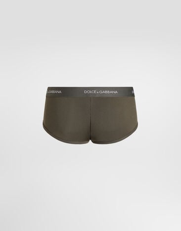Dolce & Gabbana Ribbed cotton brando briefs Dolce & Gabbana Ribbed cotton brando briefs Green M3C21JONN96