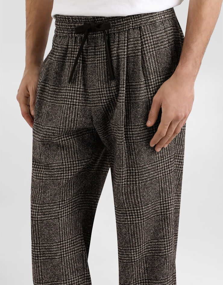 Dolce & Gabbana Glen plaid alpaca blend joggers Multicolor GP12RTFQMKD