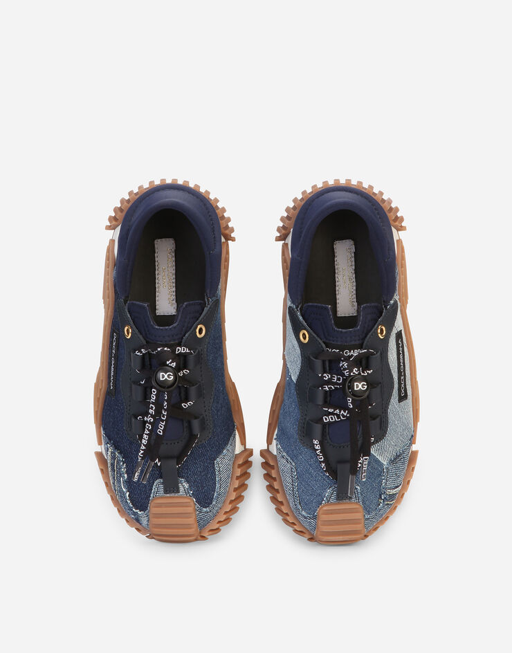 Dolce & Gabbana Denim patchwork NS1 sneakers Blue D11029AO537