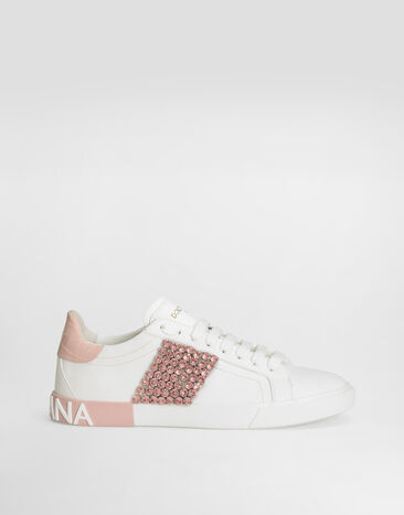 Dolce & Gabbana Sneakers Portofino Vintage en cuir de veau Blanc CK2311A6N63