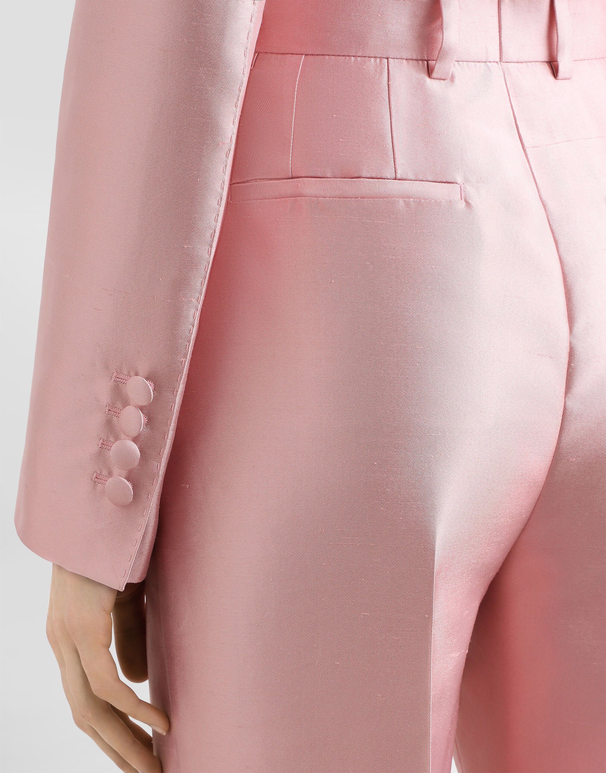 Pinkのウィメンズ シルク シャンタン パンツ | Dolce&Gabbana®