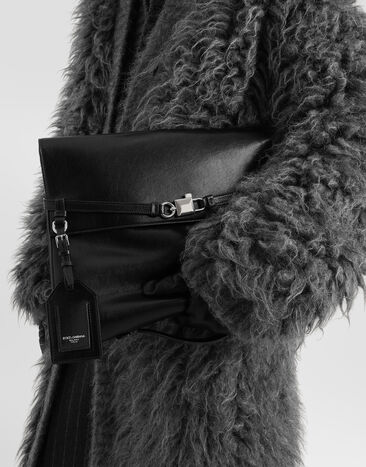 Dolce & Gabbana Lock calfskin clutch bag Black BM2771A3T05