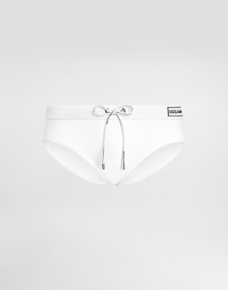 Dolce & Gabbana Swim briefs with logo Dolce & Gabbana Swim briefs with logo White M4F62JON0DL