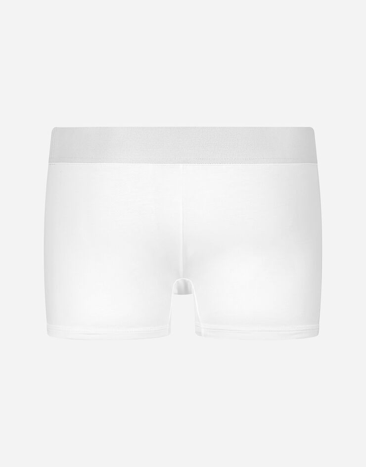 Dolce & Gabbana Boxer regular en coton stretch Blanc M4F34JONP20