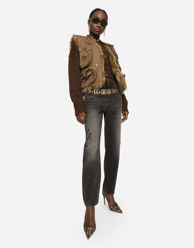 Dolce&Gabbana Vaqueros Boyfriend de denim azul oscuro Multicolor FTAIADG8KA5