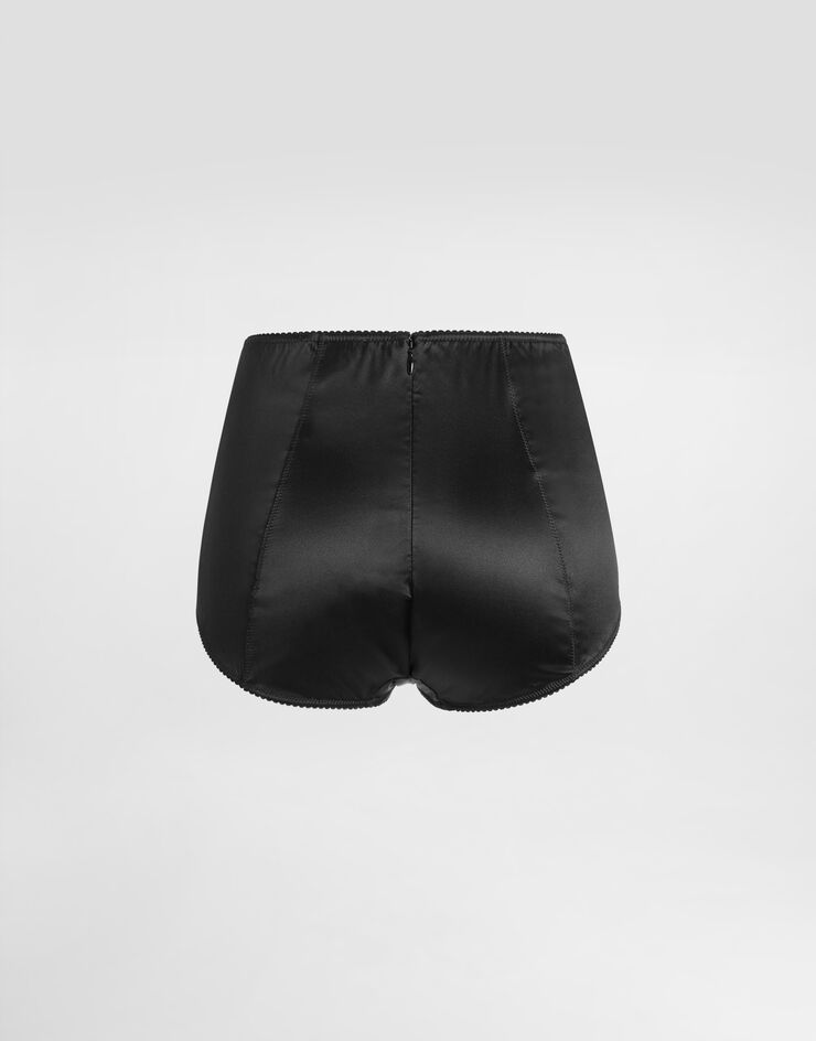 Dolce & Gabbana Satin high-waisted panties Dolce & Gabbana Satin high-waisted panties Black O2A18TONO13