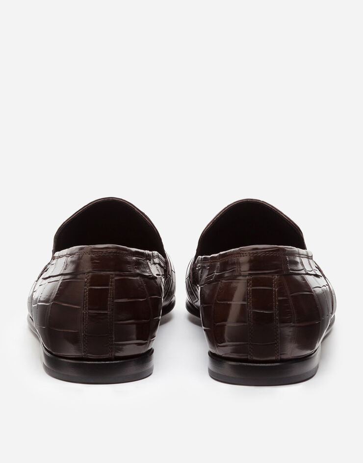 Dolce & Gabbana Slippers en napa de cocodrilo Marrón A50216A2354