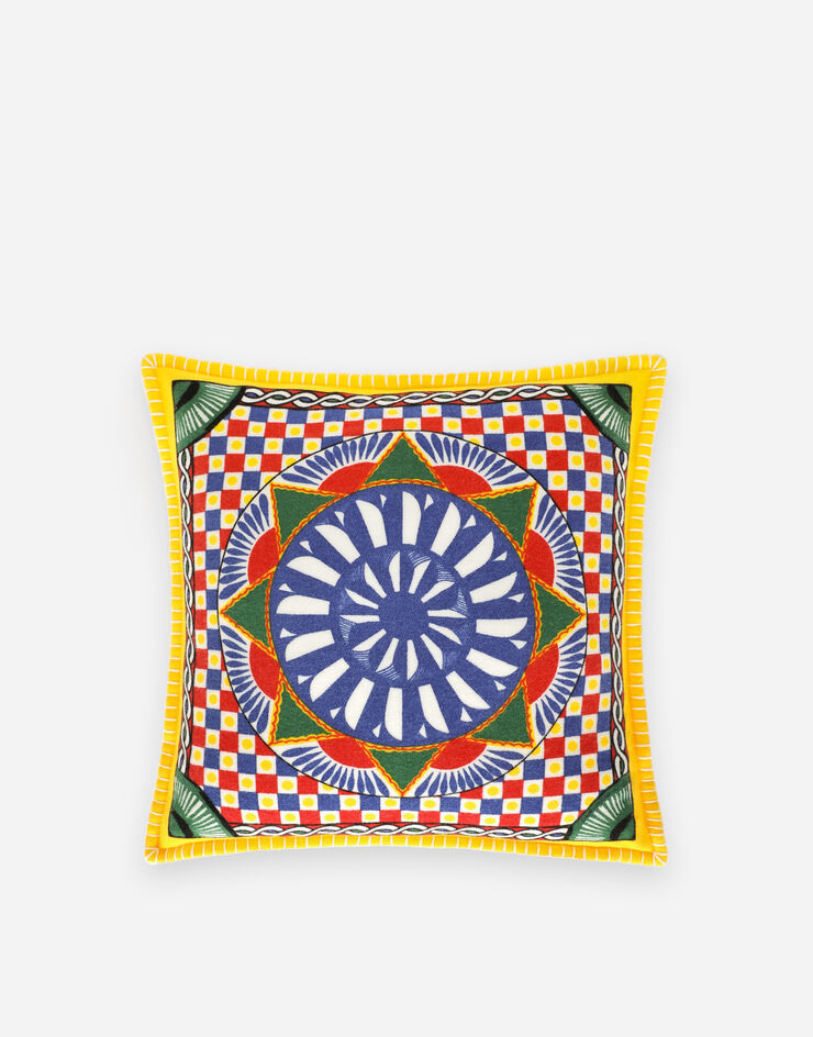 Dolce & Gabbana Cashmere Jacquard Cushion Medium Multicolor TCE008TCAF3