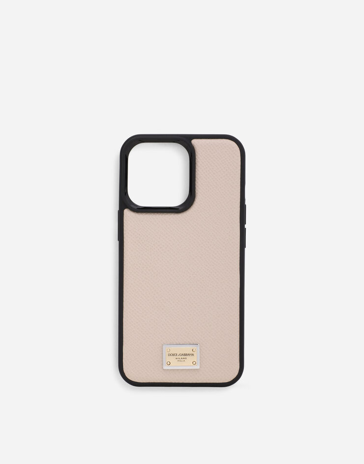 Dolce & Gabbana iPhone 13 Pro 小牛皮手机保护套 粉红 BI3135A1001
