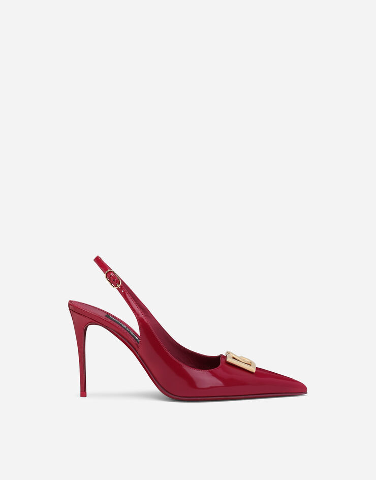 Dolce & Gabbana Polished calfskin slingbacks Fuchsia CG0680A1037