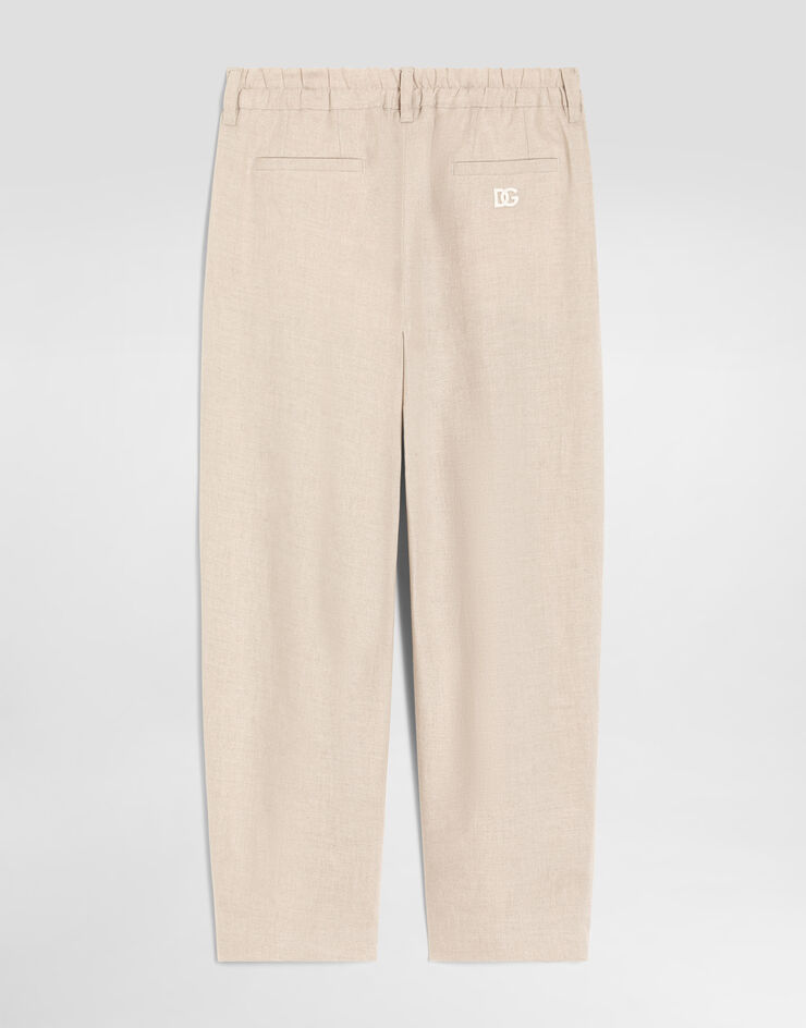 Dolce & Gabbana Linen jogging trousers Beige L45P44FU4LG