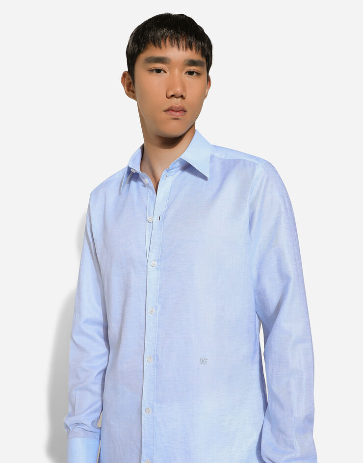 Dolce & Gabbana 棉麻混纺 Martini 衬衫 紫 G5LH9ZFUTB6