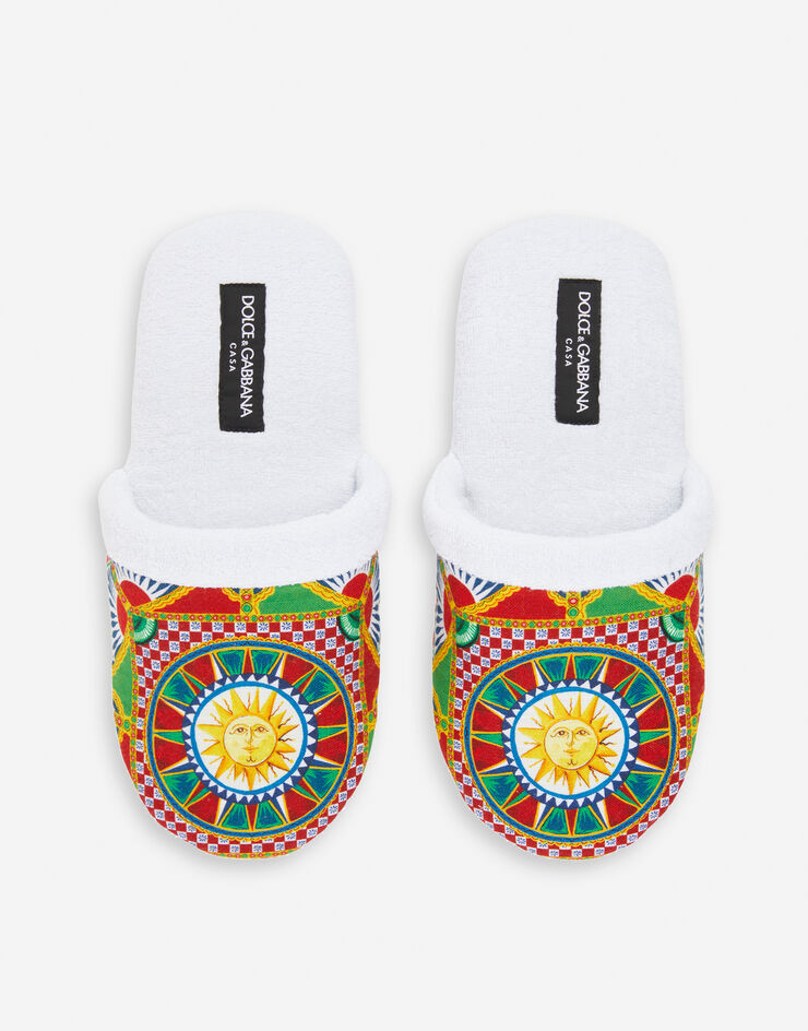 Dolce & Gabbana Cotton Terry Slippers Multicolor TCF001TCAAR