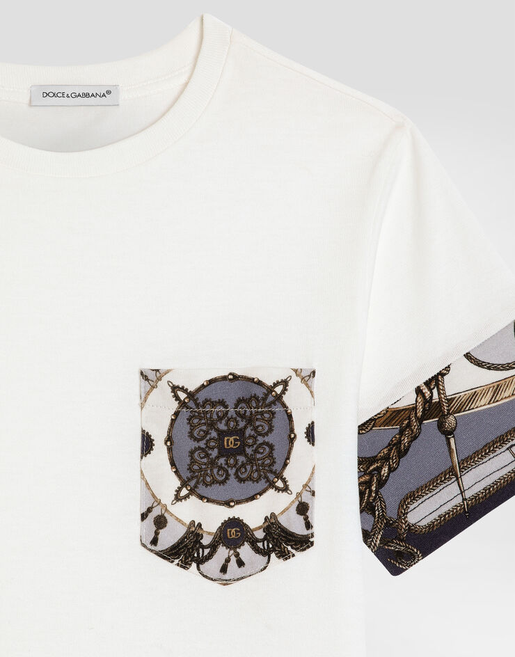 Dolce & Gabbana Jersey t-shirt with cargo-print details Multicolor L4JTJVII7JW