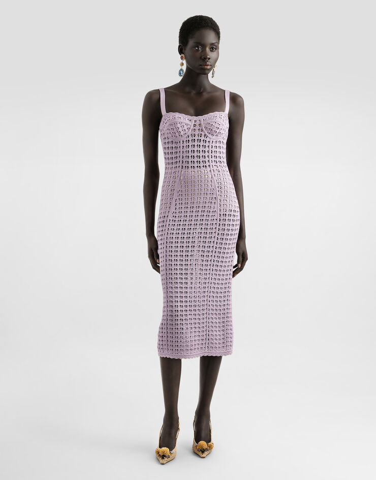 Dolce & Gabbana Crochet bustier dress Multicolor FXS51TJGMBH