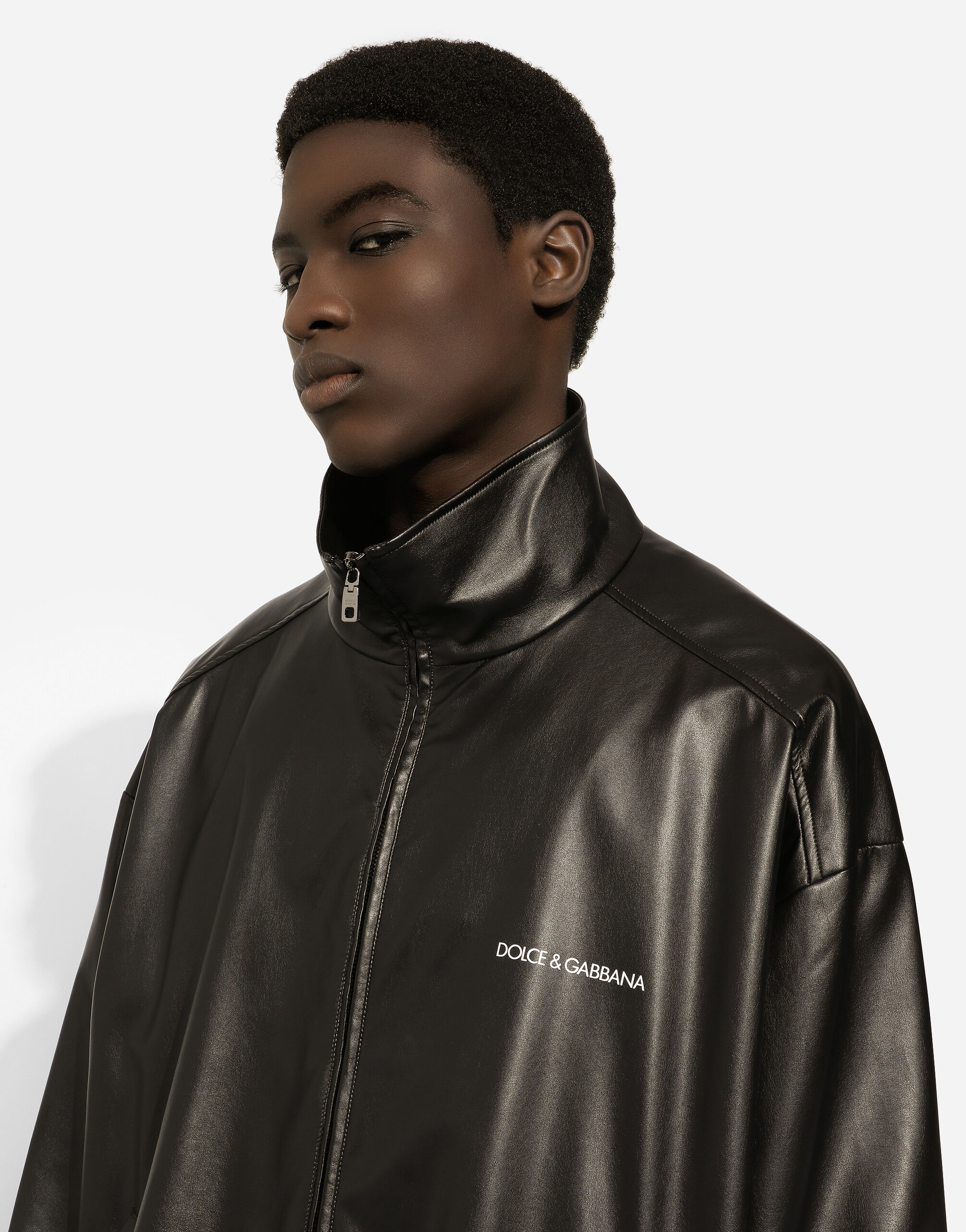 Dolce & gabbana leather bomber jacket outlet