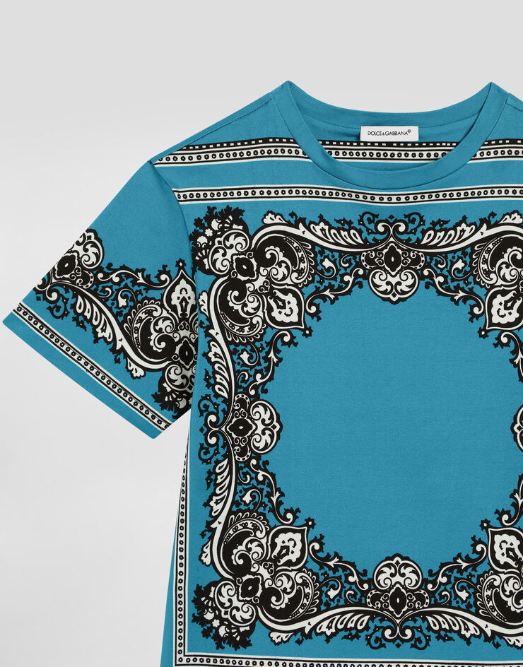 Dolce & Gabbana Bandanna-print jersey T-shirt Print L4JTHUII7GC