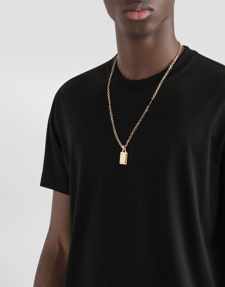 Dolce & Gabbana Necklace with Dolce&Gabbana logo plate Gold WNR1H1W1111