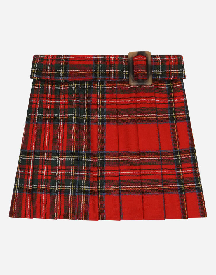 DolceGabbanaSpa Pleated tartan skirt Multicolor L54I71FQ2C9