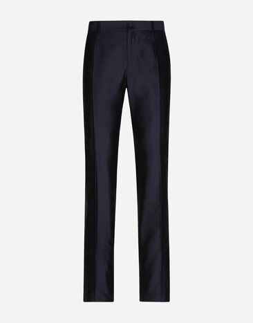 Dolce & Gabbana Tailored silk shantung pants White G2QS6TFR4A4