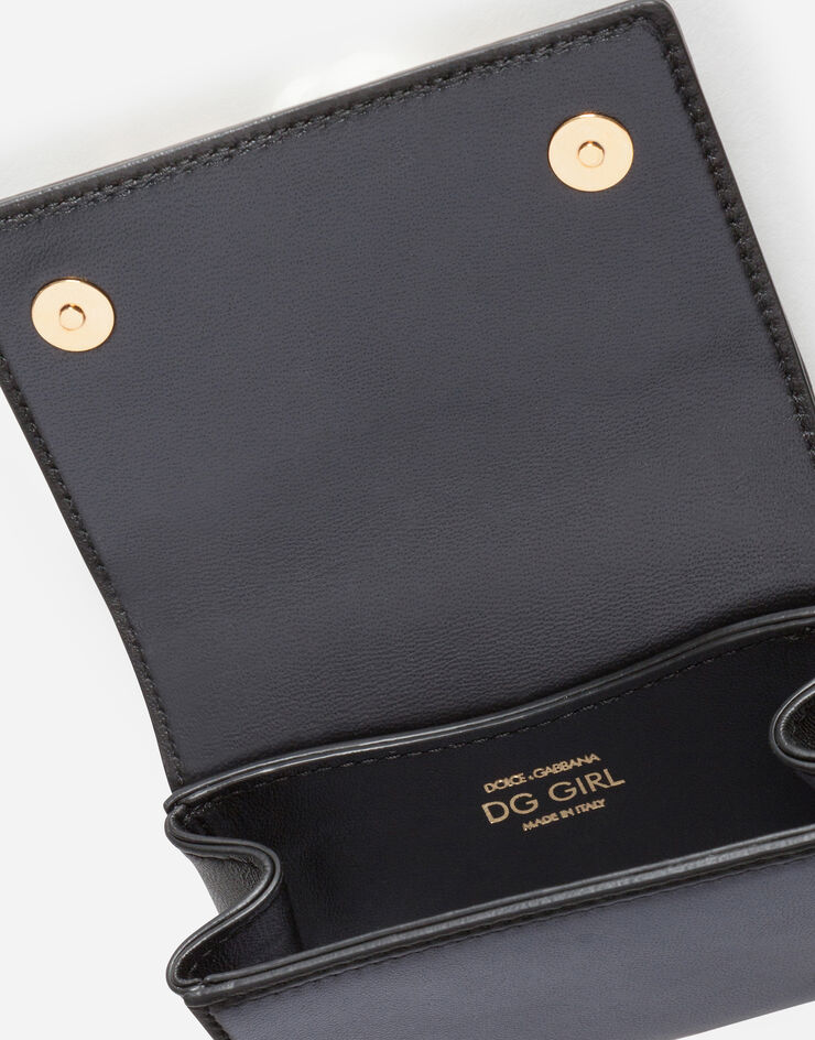 Dolce & Gabbana Micro-sac DG Girls en cuir de veau lisse Noir BI1398AW070