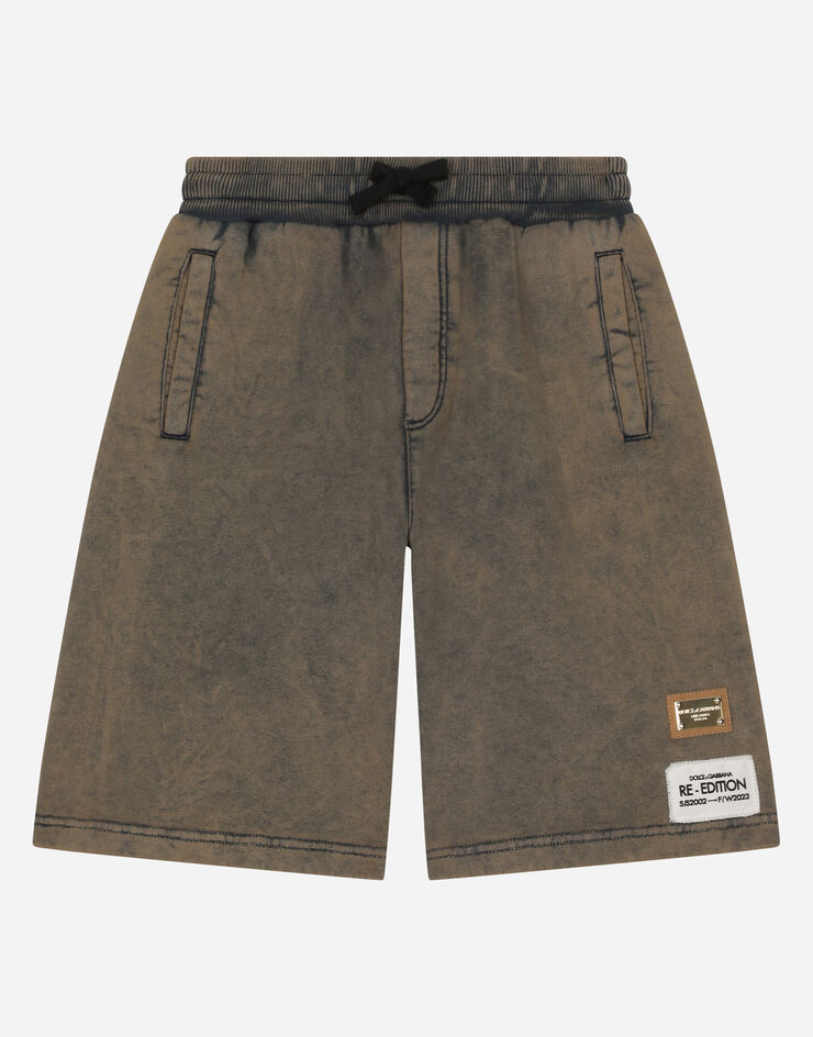 DolceGabbanaSpa Basket shorts with Re-edition label and logo tag Multicolor L4JQR4G7J4Q