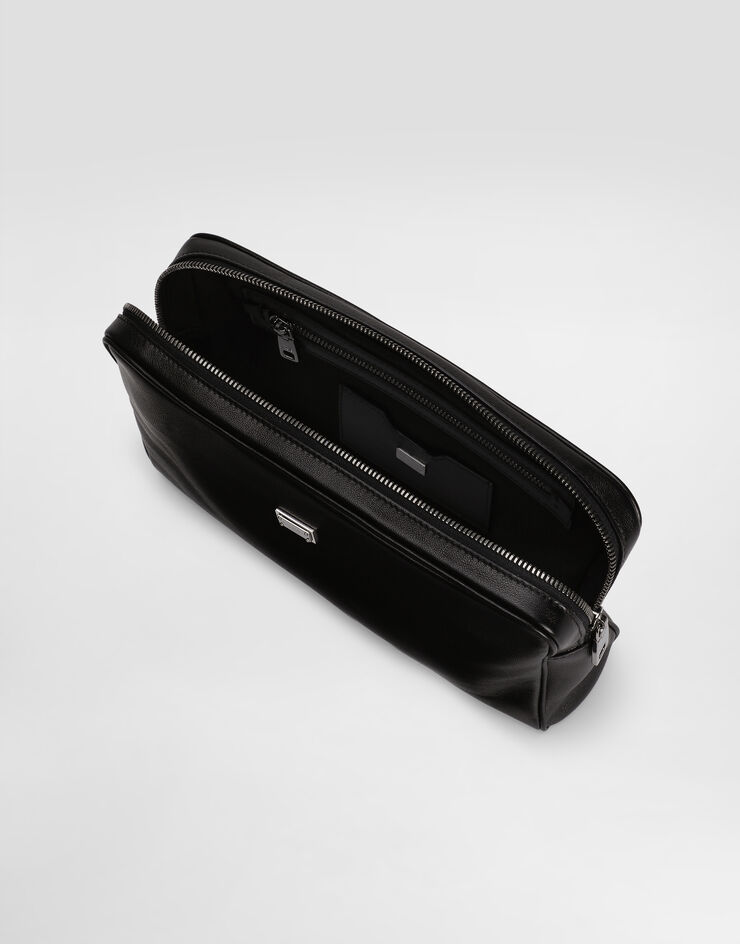 Dolce & Gabbana Pochette en cuir de veau Noir BM2441AV956