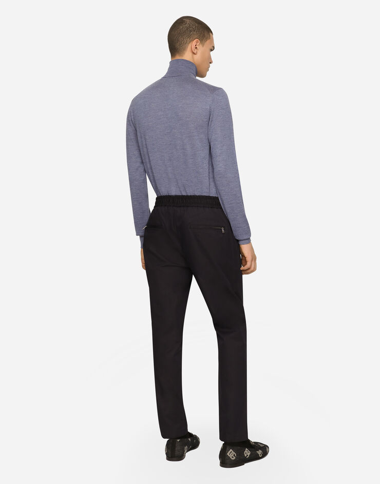 Dolce & Gabbana Pull Collo Alto Bleu GX625TJAWRC