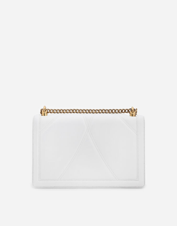 Dolce & Gabbana Sac Devotion grand format en cuir nappa matelassé Blanc BB7100AW437