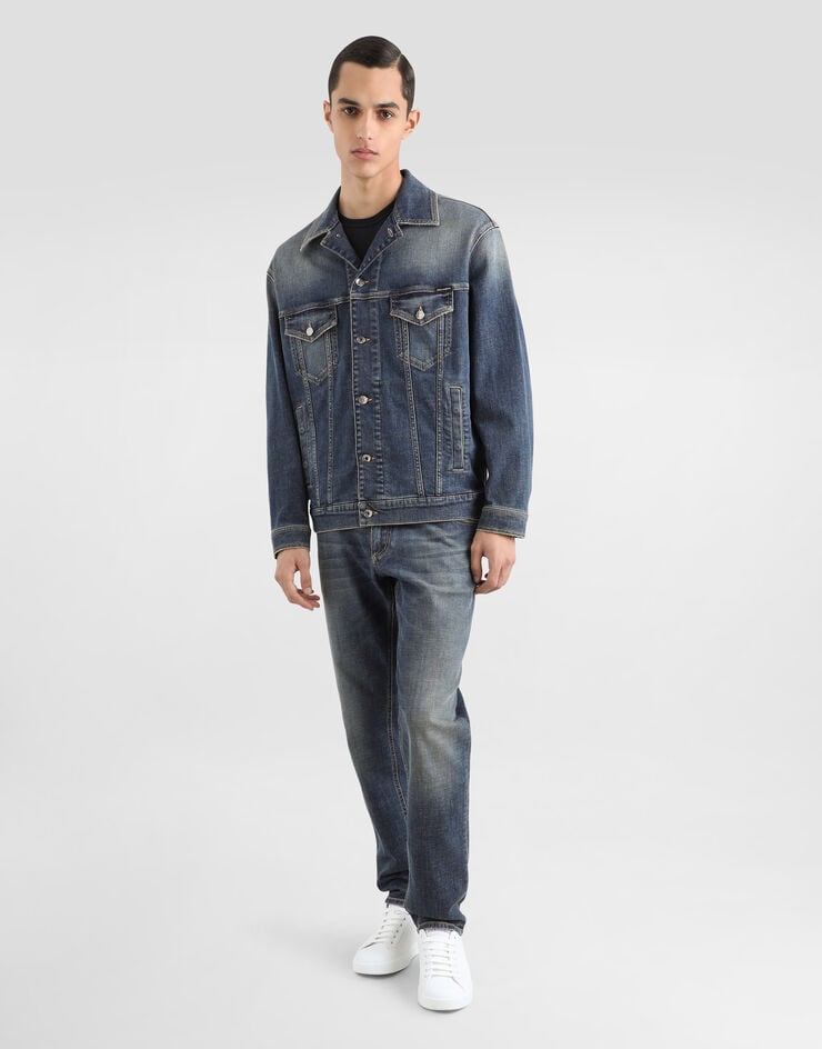 Dolce & Gabbana Regular-fit blue wash stretch jeans Multicolor GYJCCDG8OW9