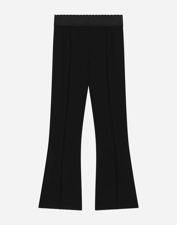 Dolce & Gabbana Jersey pants with Dolce&Gabbana logo Black L5JPC1G7N3S