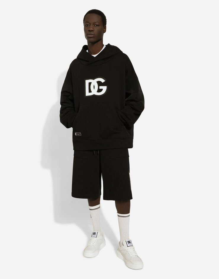 Dolce & Gabbana Jogging shorts with DG logo Black GP058ZG7L3P