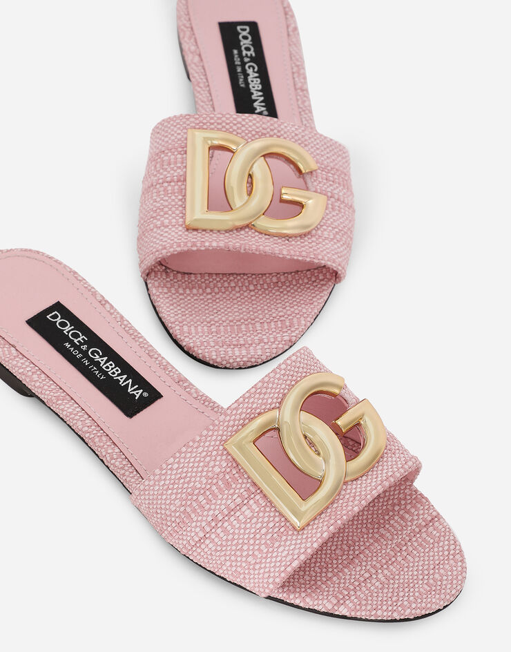 Dolce & Gabbana Raffia sliders Pink CQ0592AR344
