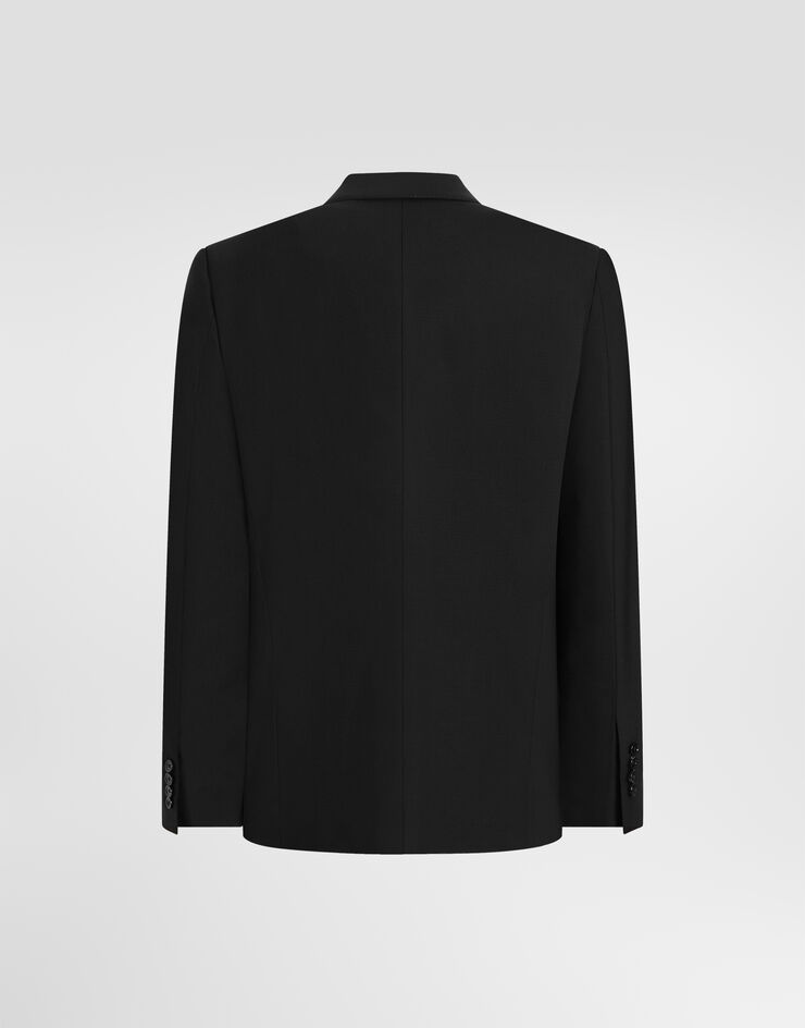 Dolce & Gabbana Sicilia light double-breasted wool jacket Black G2TV8TFUBG5