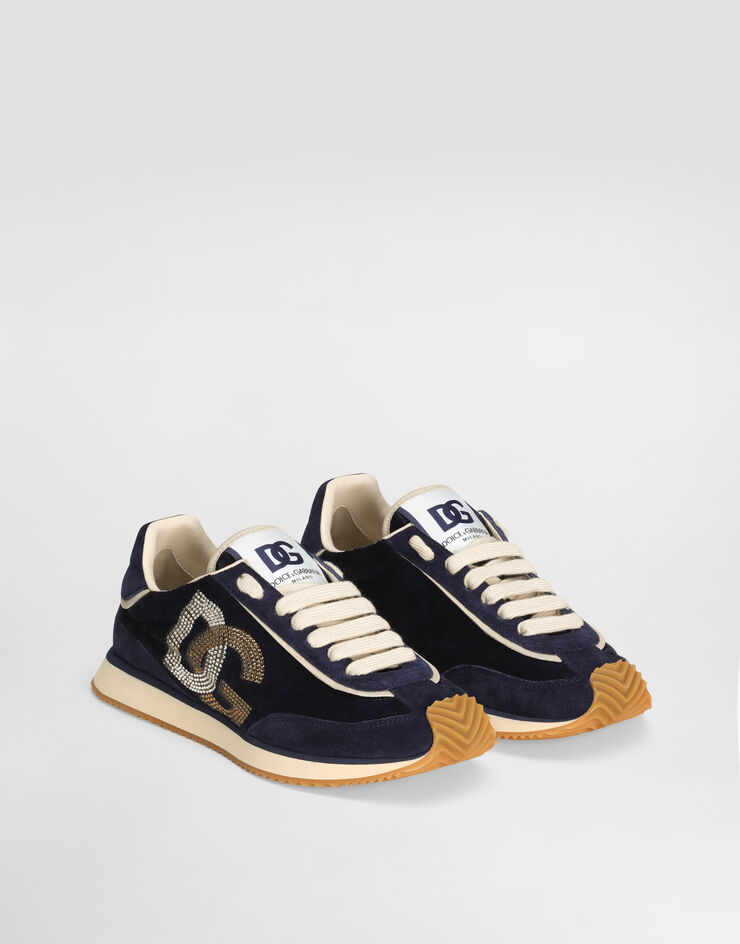 Dolce & Gabbana Mixed-material DG Cushion sneakers Blue CK2288A6N32