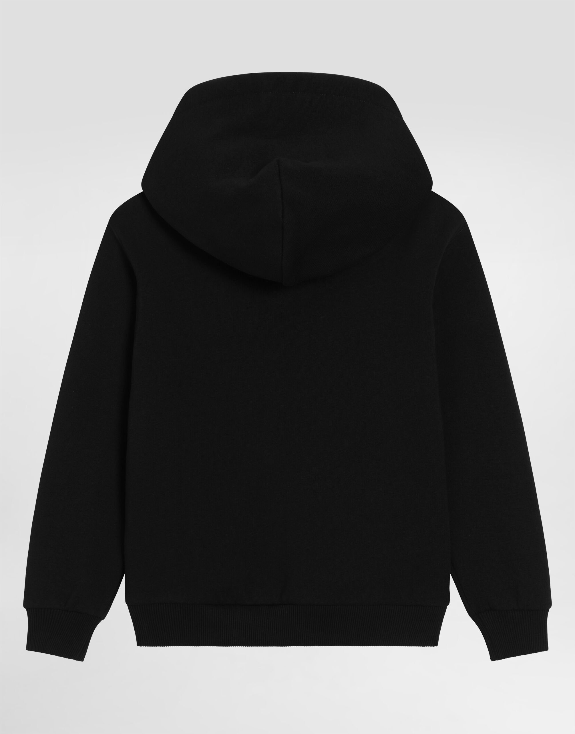 Hoodie with DG logo in Black for Boys | Dolce&Gabbana® US Hoodie with DG logo in Black for Boys | Dolce&Gabbana® US