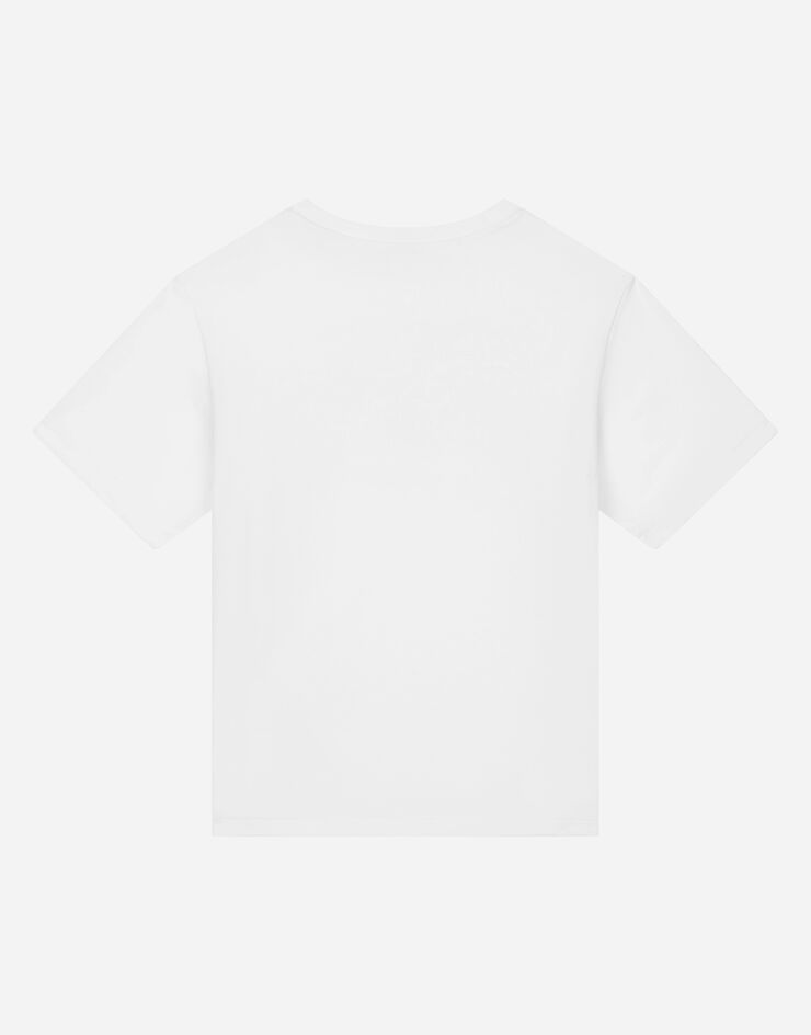 DolceGabbanaSpa Jersey T-shirt with embossed logo White L4JTBLG7H6K