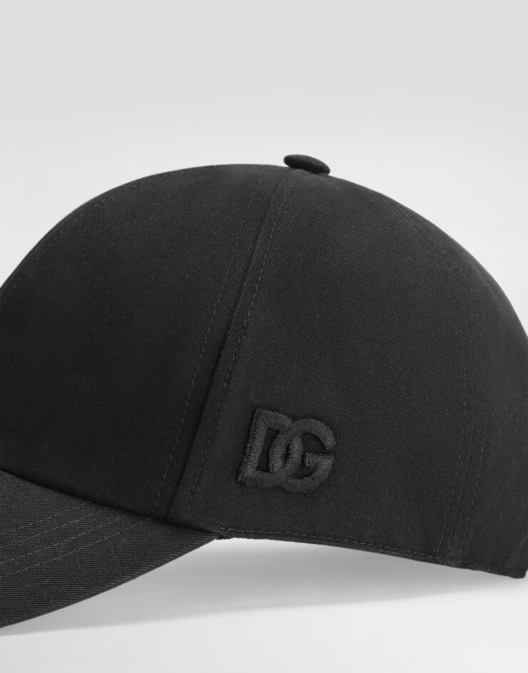 Dolce & Gabbana Gorra de béisbol en gabardina de algodón Negro GH764ZFU604