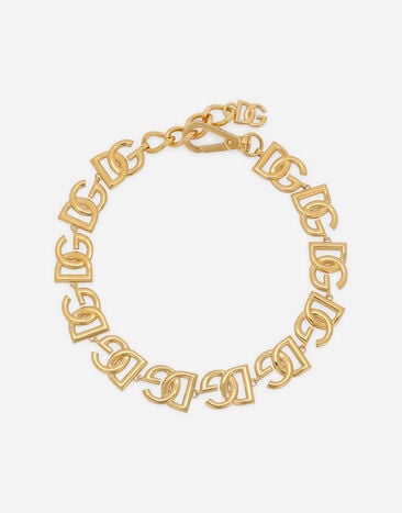 Dolce & Gabbana Kurze Halskette mit DG-Logos Gold WBQ4S3W1111