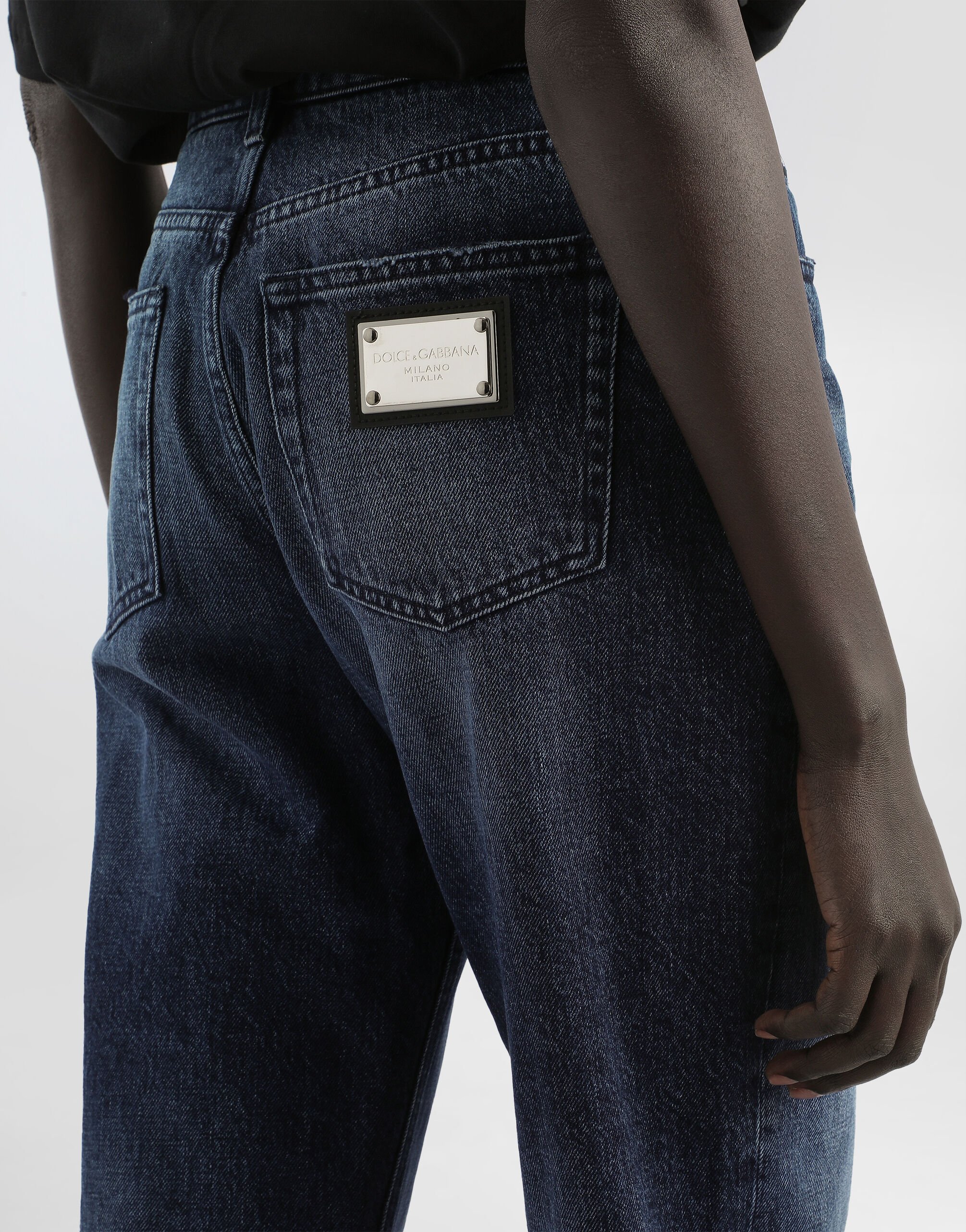 DOLCE & GABBANA ダークブルーデニム 40 Boyfriend jeans in Blue for Women | Dolce&Gabbana® US