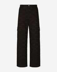Dolce & Gabbana Cotton cargo pants with jacquard DG logo Black G2PS2THJMOW