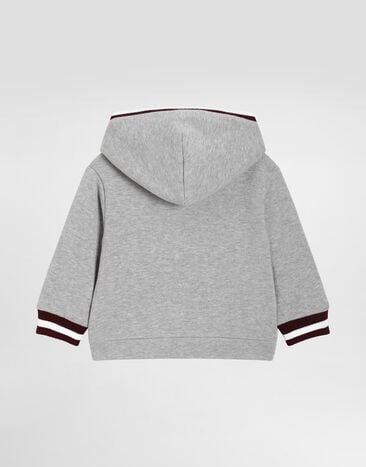 Dolce & Gabbana Hooded sweatshirt with embroidery Grey L1JWNKG7PVB